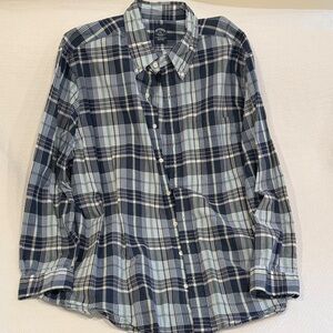 Brooks Brothers Navy Cotton Madras Original Polo Men’s Shirt XXL